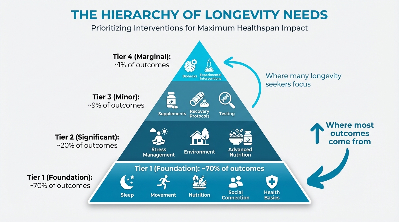 Hierarchy of Longevity Needs Pyramid